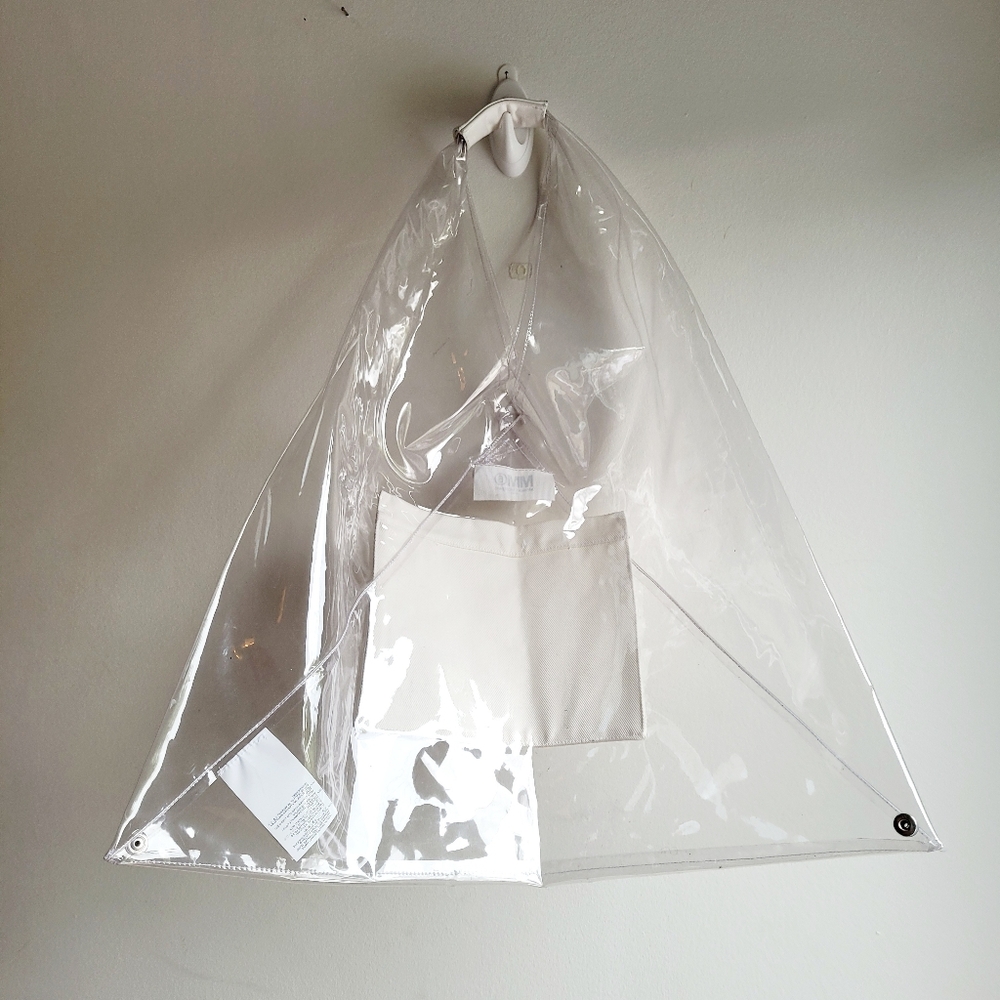 MM6 Maison Martin Margiela Clear PVC Tote with White Inner Pouch - Picture 8 of 16
